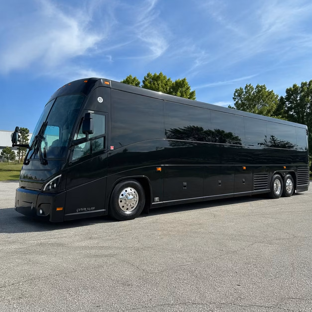 shelby charter bus rental exterior