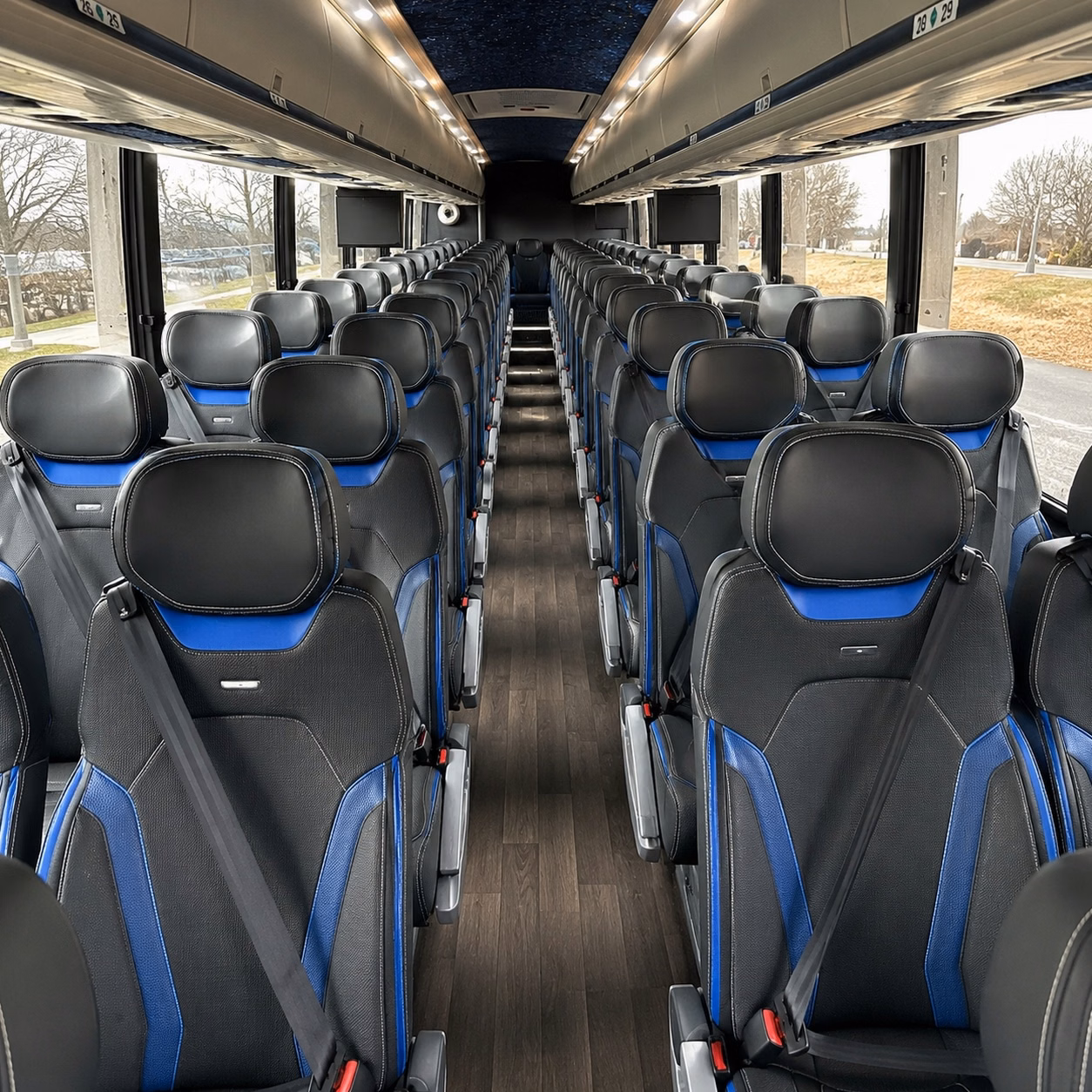 shelby charter bus rental inside